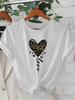 2026 Summer New Arrival Leopard Print Heart Pattern T Shirt Spring Summer Beautiful Elegant Fashion