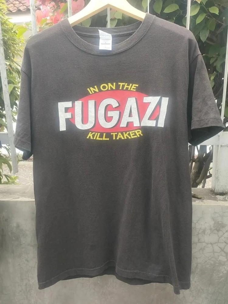 FUGAZI IN ON THE KILL TAKER short sleeve Black Unisex Tshirt Reprint Unisex T-Shirt S