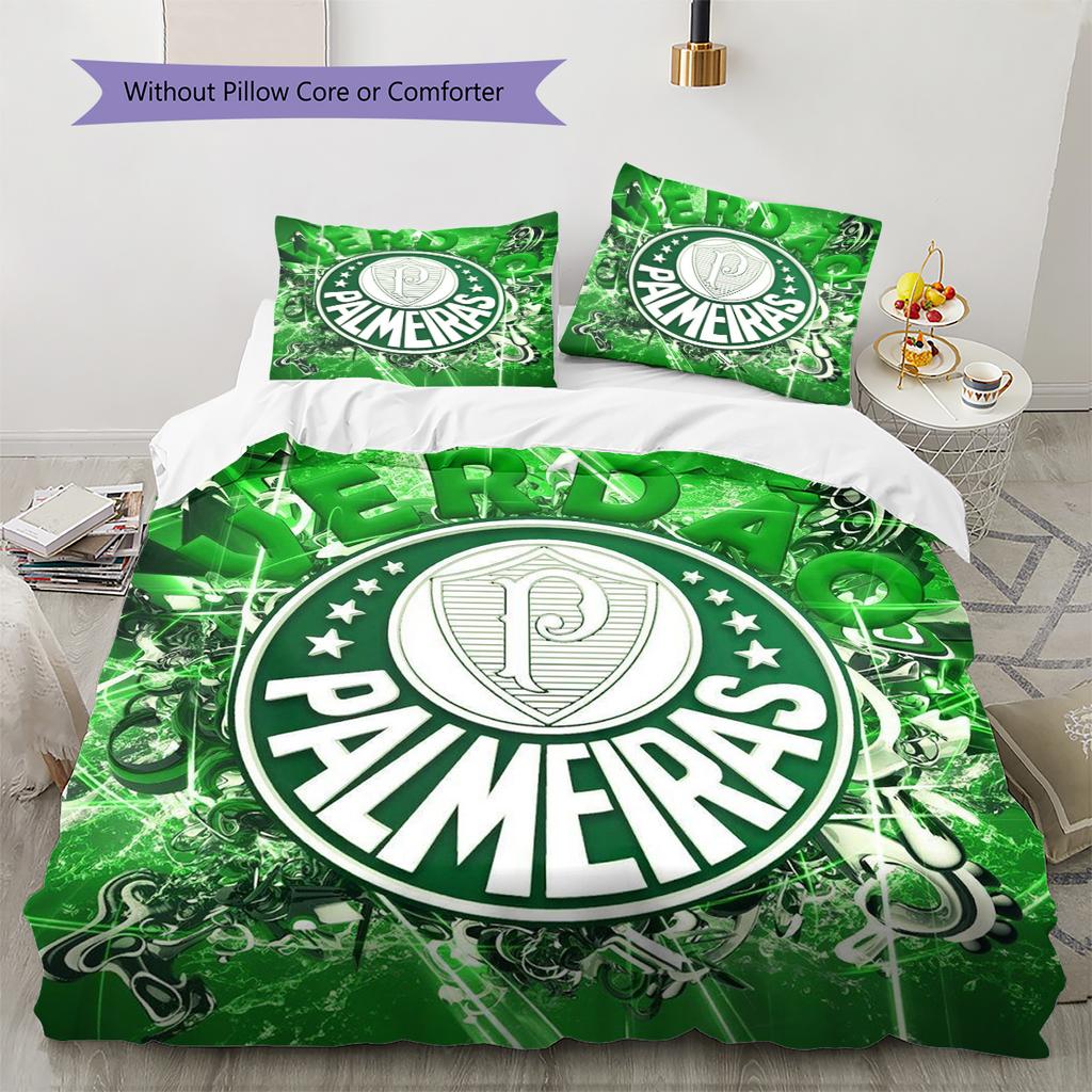 Palmeiras FC Pattern Bedding Home Decoration Birthday & Festival Gift (1 * duvet cover + 2 * pillowcase, without core)