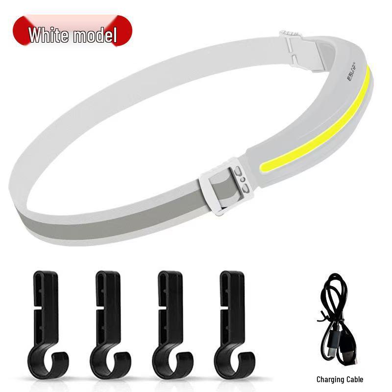 USB Rechargeable Running Headlamp with COB Work Light for Outdoor Camping