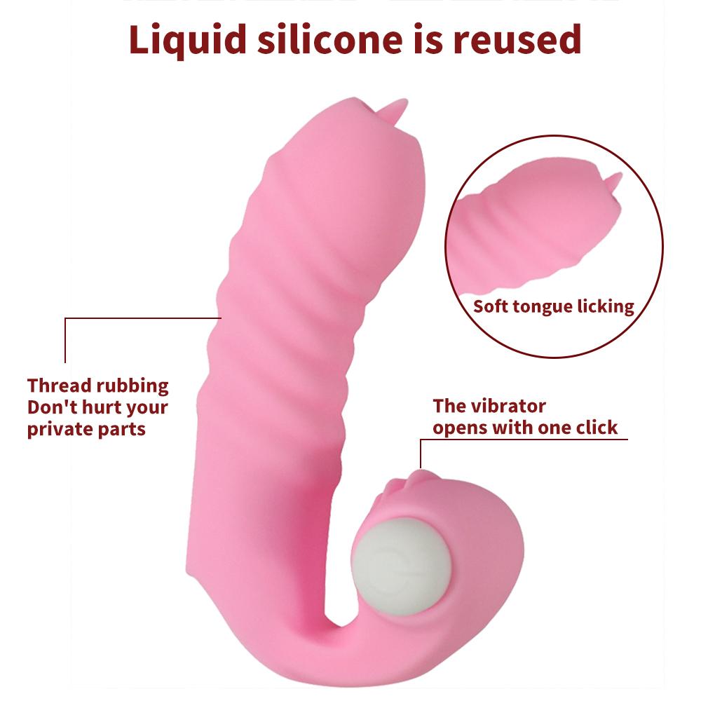 Finger Cover Vibrator Tongue Licking Massager Sex Toys for Women G Spot Orgasm Clitoris Stimulate Couple Flirting Masturbator