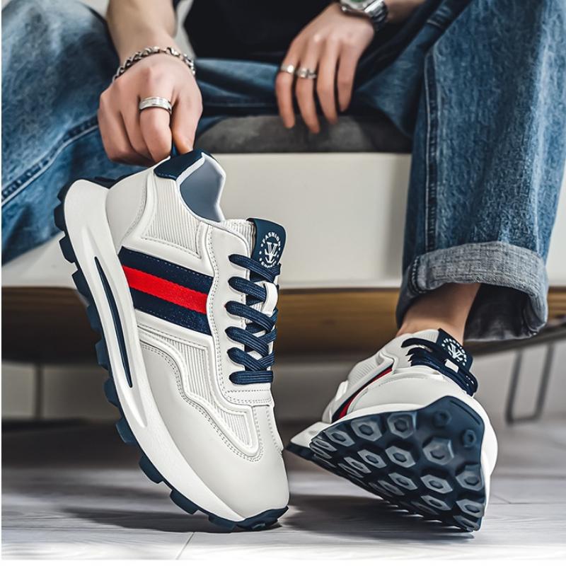 2024 Pantofi Sport Retro pentru Bărbați, Modă Nouă, Casual, pentru Mers pe Jos, Exterior, Suport Moale, Antiderapanți, Adidași cu Talpă Groasă cu Șireturi, Vânzări Fierbinți