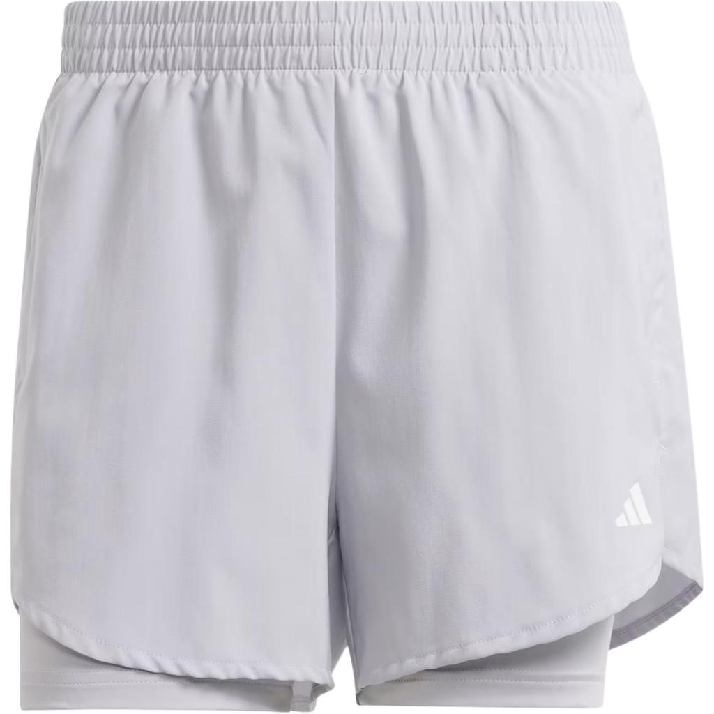 Adidas Aeroready M4T Minimal Solid Logo Quick-Dry Two-In-One Three-Quarter Casual Shorts Women shorts Honor-Grey IX1008