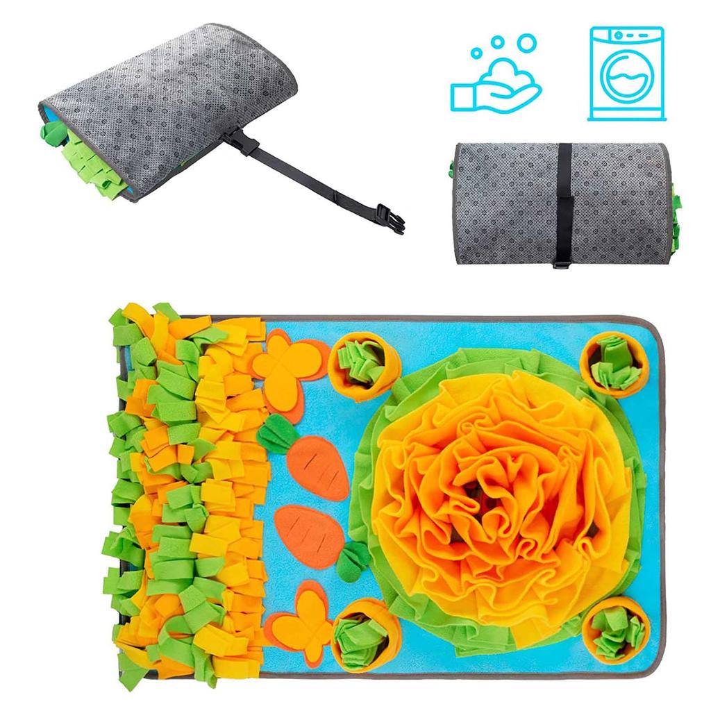 Pet Snuffle Feeding Mat Dog Interactive Puzzle Toy Slow Feeder Large Sniffing Pad Encouraging Foraging Skills for Pets
