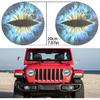 Beast Eyes Headlight Decals, 3D Round Stickers And Decals For Jeep Wrangler, Stereo Eyes Headlight Decal Stickers(Blue)