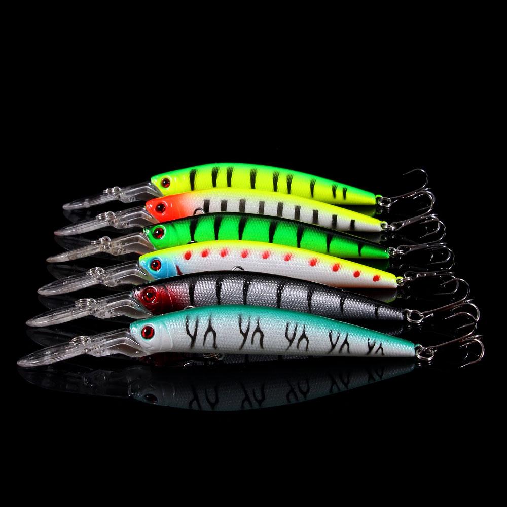 HENGJIA 1 tk Minnow kalastuslant Elutruu haugi landi vobler kõva sööt 3D Eyes kalastustarvetega