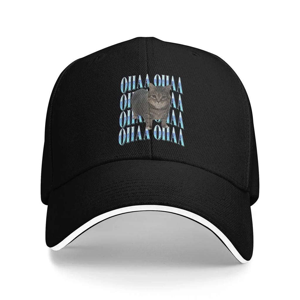 Funny OIIAA OIIAA Spinning Meme Cat Cap For Unisex Women Cool Baseball Cap Snapback Hat Golf Headewear Adjustable