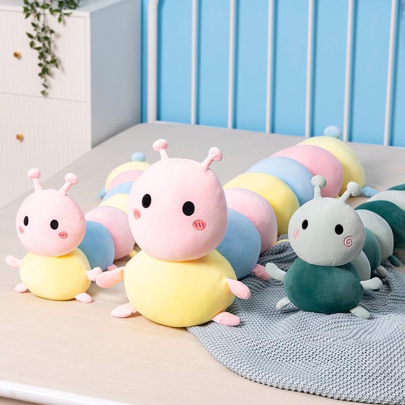 Pink Moth Caterpillar Plush For Girls Bed Sleep Comfort And Birthday Gift