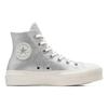 Converse All Star Lift Pohodlné Všestranné Odolné Tlumící Nárazy Lehké Plátěné Boty s Vysokým Svrškem Dámské Tenisky Stříbrné A07949C