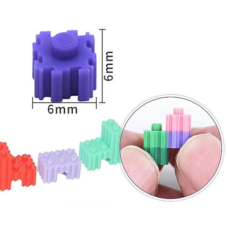 Non-Toxic 200Pcs 6*6Mm Micro Diamond Building Blocks 3D Pixel Blocks Puzzle Diy Puzzle Children'S Toy Educational For Kids Gifts