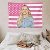 Indie Pop Singer Pink USA Flag Tapestry Custom Celebrity Wall Hanging for Bedroom Dorm Fan Decor Poster
