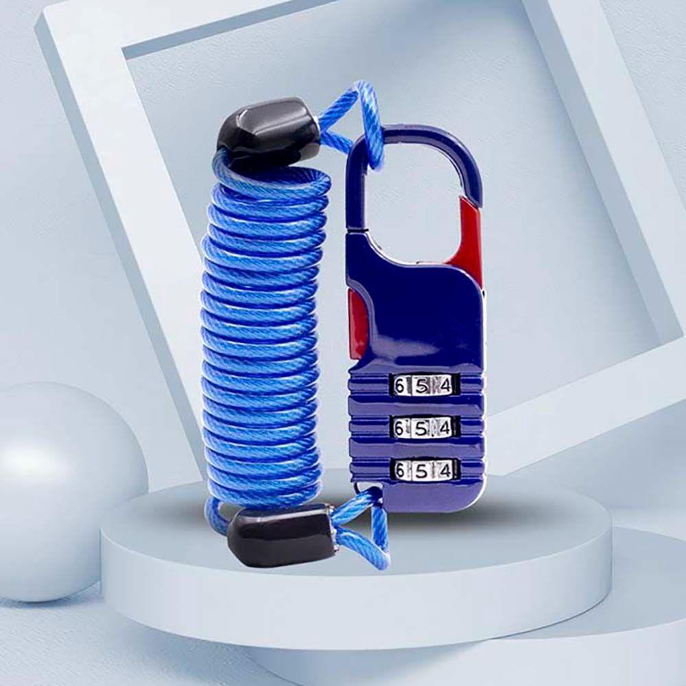 Zinc Aluminum Zinc Zinc Alloy Anti Theft Motorcycle Wire Rope Bicycle Safety Rope Lock  Unisex