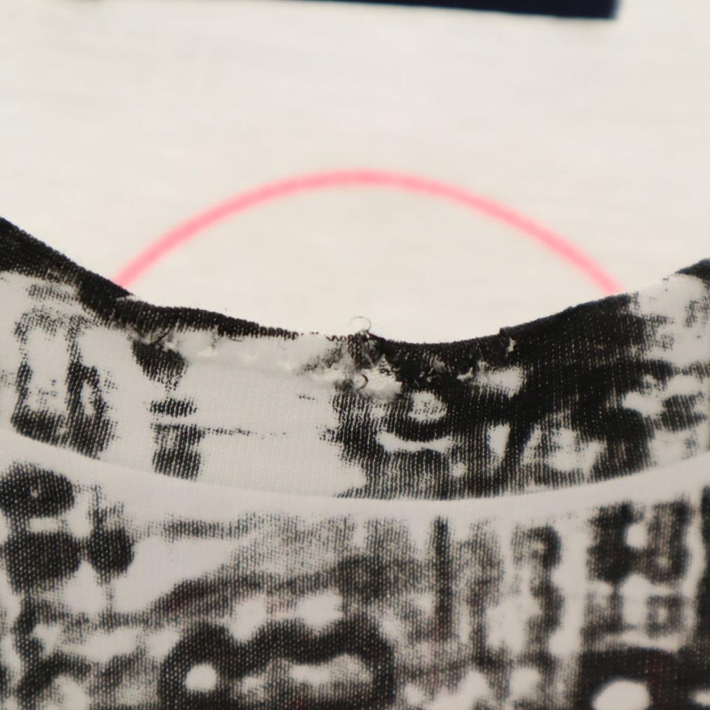 Hydrogen Made In Italy Skull Print Short Sleeve Vintage Processing T-shirt Men's Used