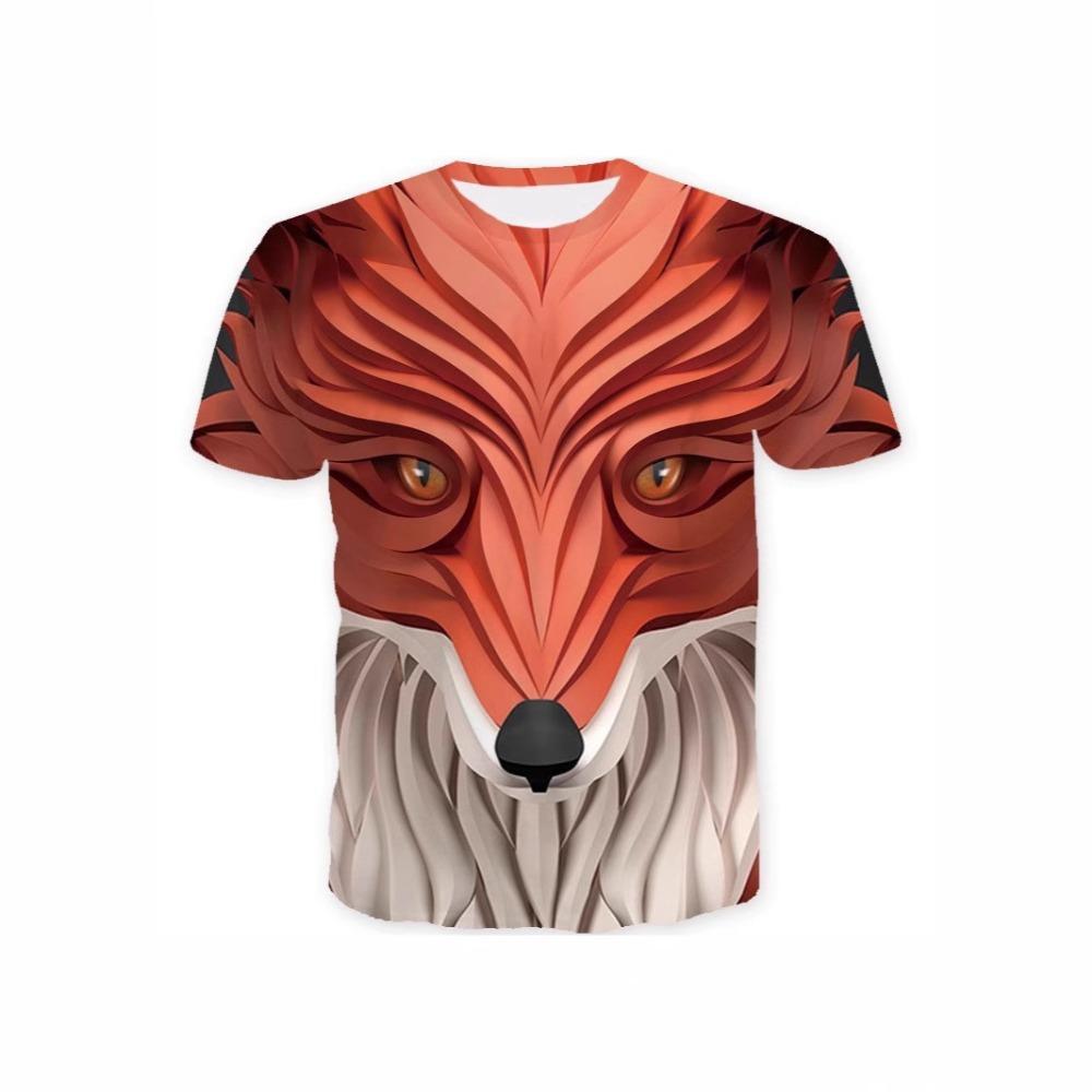 

Летняя новая мужская повседневная футболка с круглым вырезом и коротким рукавом с цифровой 3D-печатью животных 6XL