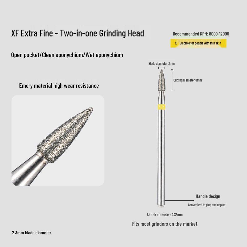 

Алмазная насадка для нейл-арта для предварительной обработки, шлифовки краев пазов и удаления омертвевшей кожи