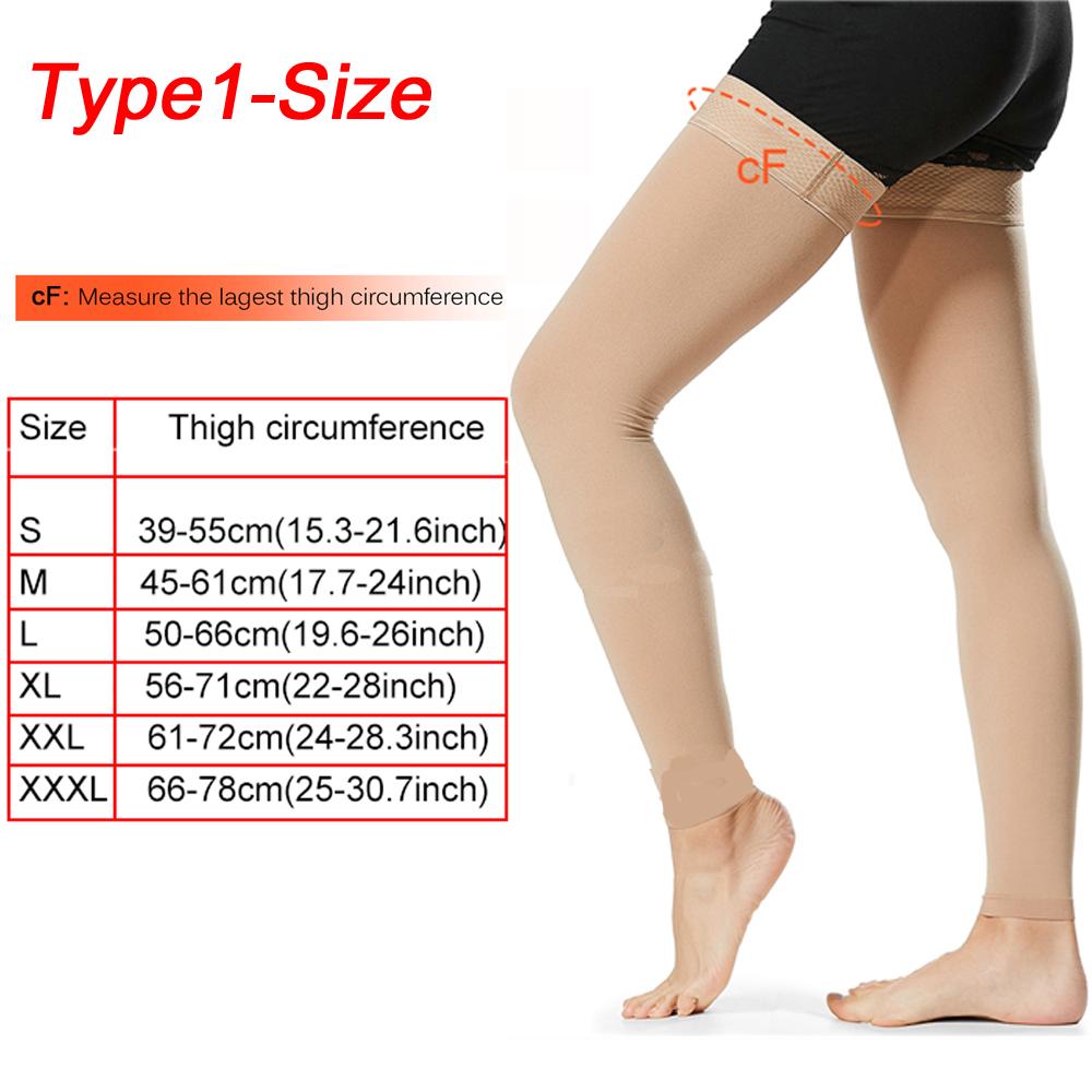 Open Toe Knee-High Medical Compression Stockings Varicose Veins Stocking Compression Brace Wrap Shaping For Women Men 18-21Mm
