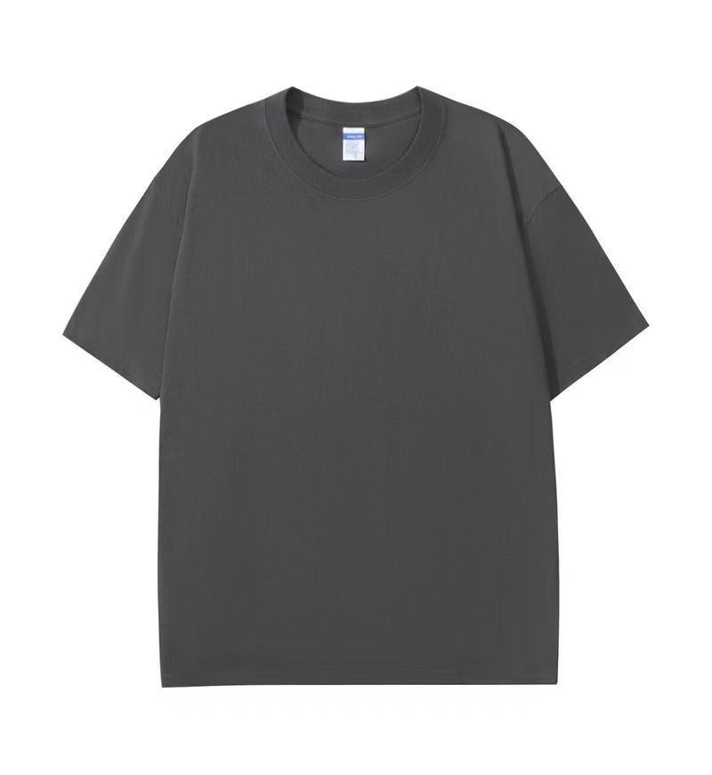 20 Combed Cotton Heavyweight Oversize T-Shirt - Solid Color, Round Neck, Short Sleeve, Drop Shoulder, 230g