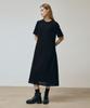Visavi Half Sleeved Wool Dress (Black)