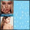 10pcs Flower Temporary Tattoo Stickers Butterfly Body Art Tattoo White Tattoo Stickers  Women Men
