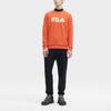 FILA Letter Logo Printed Round Neck American Style Sweatshirt Men Sweatshirt Autumn-Orange F11M349213F-OR