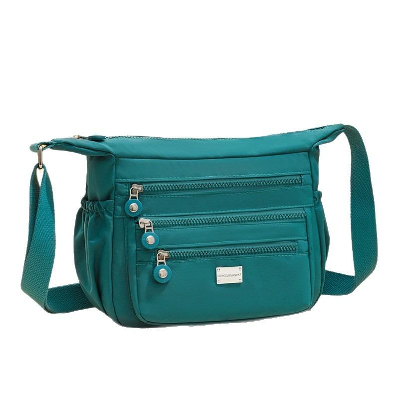 Women's bag new solid color nylon cloth mother bag women's large-capacity shoulder crossbody small square bag