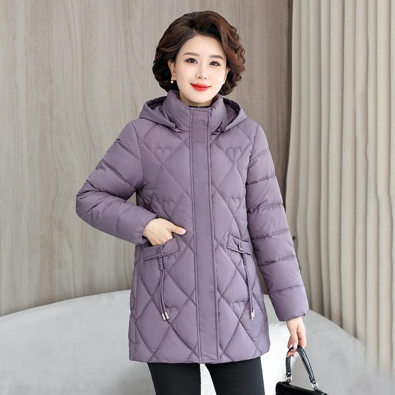 Mom's winter down cotton-padded clothes Middle-aged women's winter cotton-padded jackets New wide too autumn and winter jackets thickened