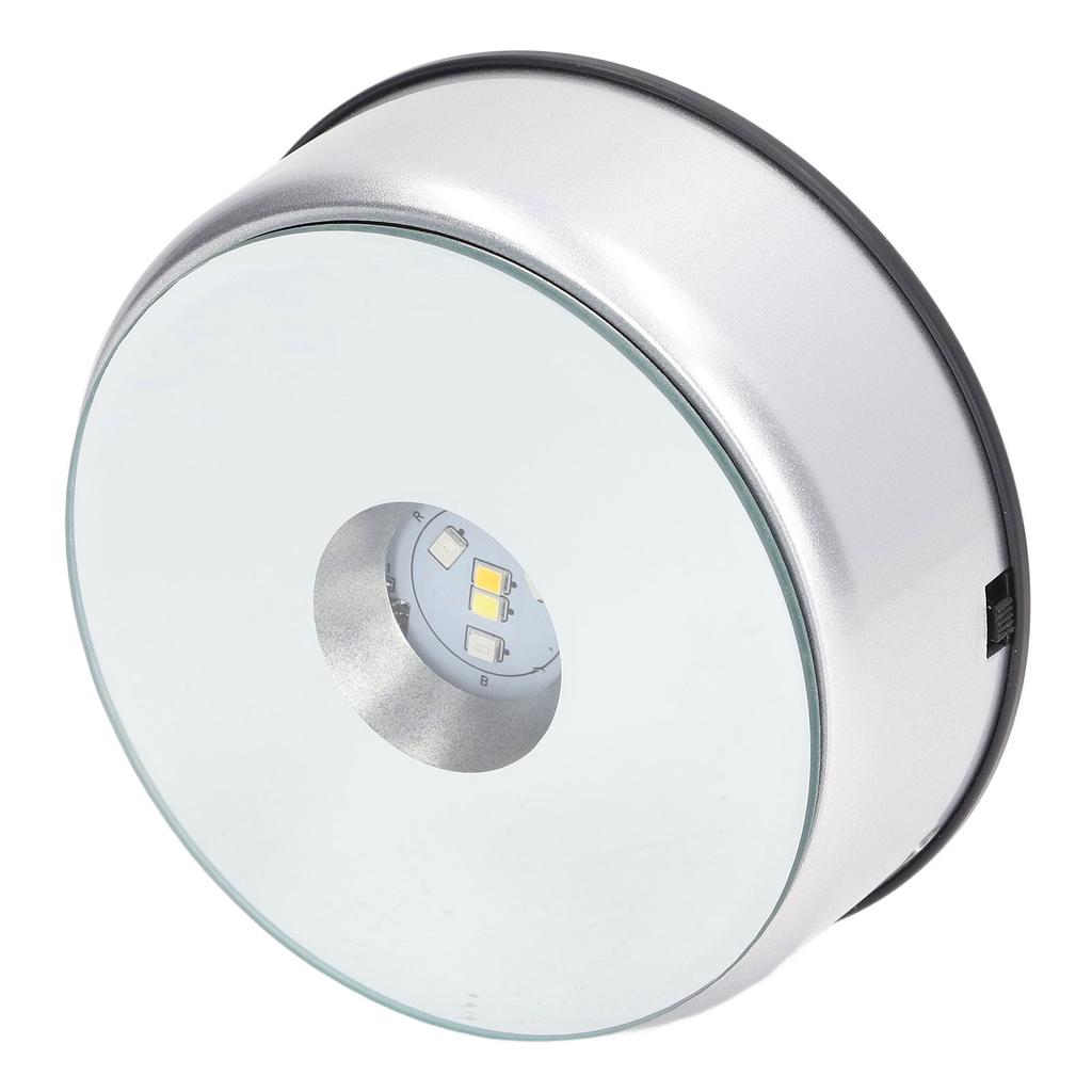 Base Espositore LED Base Espositore Rotante Luci LED Rotanti a 360° 80 Secondi per Giro Base Espositore LED per Tazze Cristalli