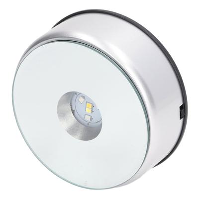 LED Display Stand Base Rotating Display Stand 360° Rotating LED Lights 80 Seconds Per Lap LED Display Base for Cups Crystals