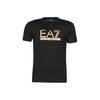 Letter Pattern Printed Round Neck Short Sleeve T-Shirt Men Tops Black 3KPT87-PJM9Z-1200