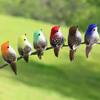 3/6 Piezas Pájaros Artificiales 3D de Espuma con Plumas Decoraciones para Fiesta de Cumpleaños Hogar Jardín Boda