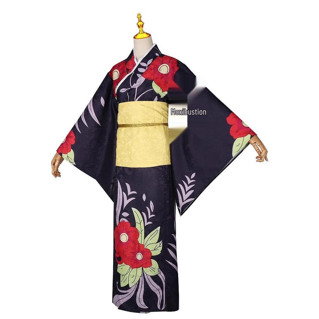 Demon Slayer Akaza Upper Rank Three Cosplay Costume - Full Set with Long Sleeves