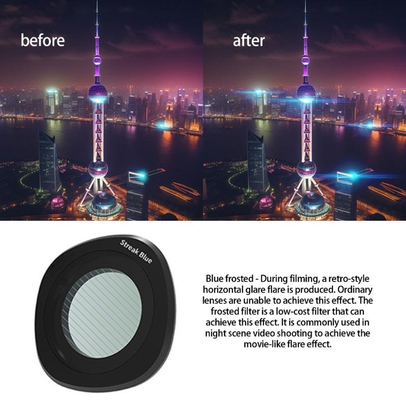 Protective Waterproof Lens Filter For Action Cameras High Light Transmission Scratch Resistant Aluminum Alloy Frame