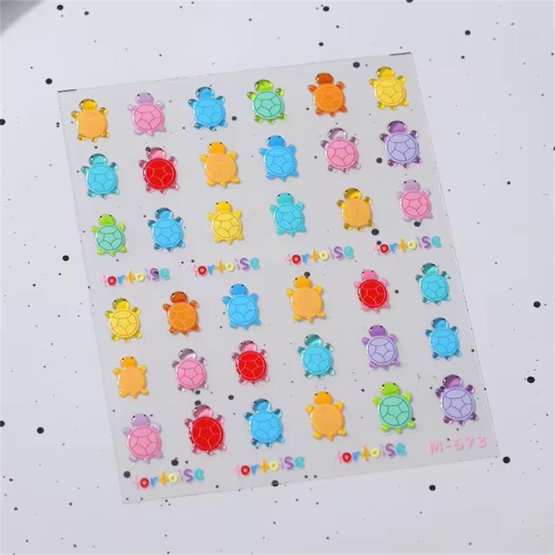 1PCS French Jelly Nail Stickers Dreamy Bubble Meteor Butterfly Star Moon Self Adhesive Stickers For Nail DIY Nail Art Decoration