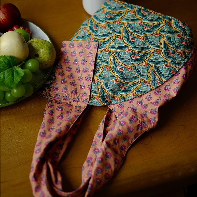 

Housedesign Original Amoi Retro Contrast Color Print Tote Bag Niche Lightweight Portable Shoulder Bag Women Colorblock