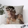 Charlie Puth Cushion Cover Breathable Linen Pillow Cover SkinFriendly Home Decor Pillowcase with Hidden Zipper