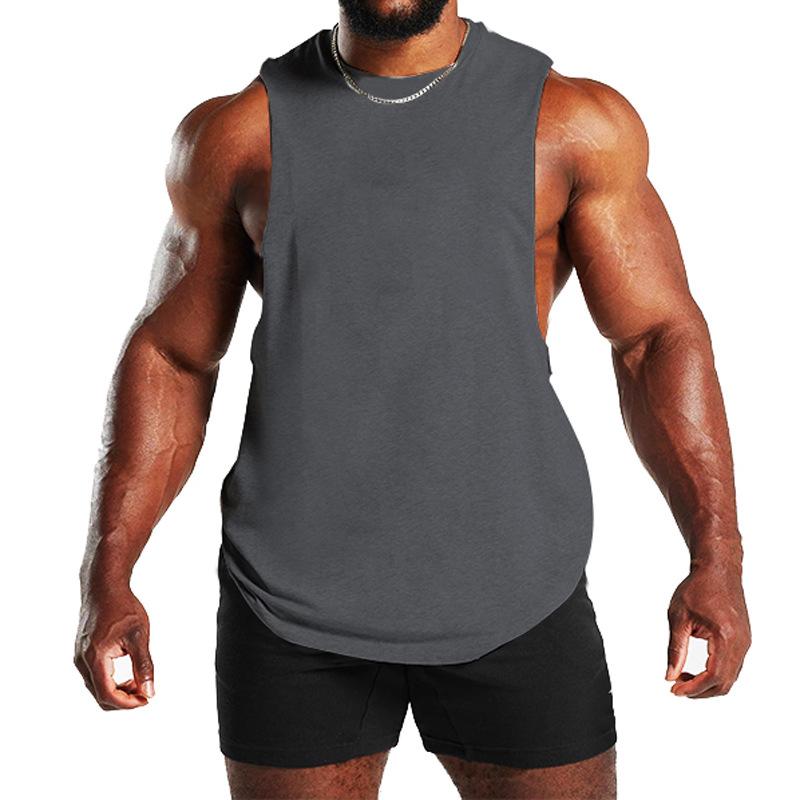 Summer Men's Gym Tank Top Fitness Training Clothing Quick-drying Loose Bodybuilding Sleeveless Shirt Men Fashion Basketball Vest