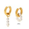 1 Pair Asymmetric Pearl Earrings Festival Holiday Party Wedding Engagement Personalized Piercing Jewelry Women Girls