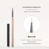 Translucent Brown Nail Art Brush Set: Flower and Gel Painting Brushes with Flat and Round Heads