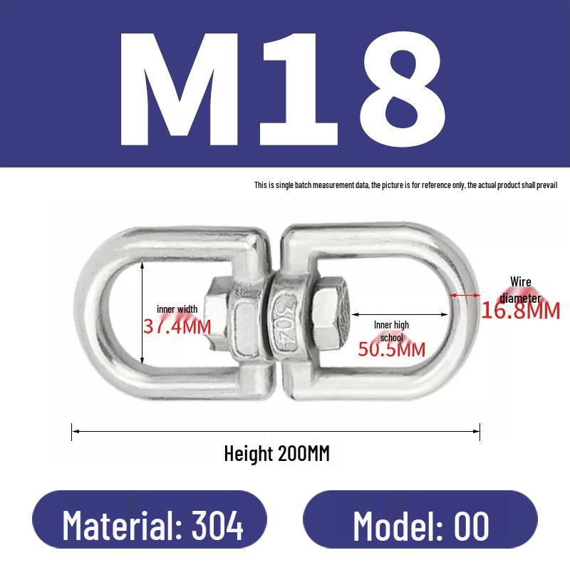 304 Edelstahl Anti-Knoten Wirbelring Achter Schnalle für Hundeleine Kette Zubehör
