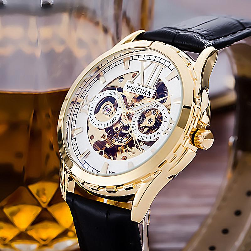 Men's Automatic Luminous Waterproof Hollow Mechanical Watch