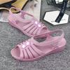 Summer New Sandals for Women Fashionable Outerwear Slope Heel Anti Slip Middle Aged and Elderly People Cold Slippers