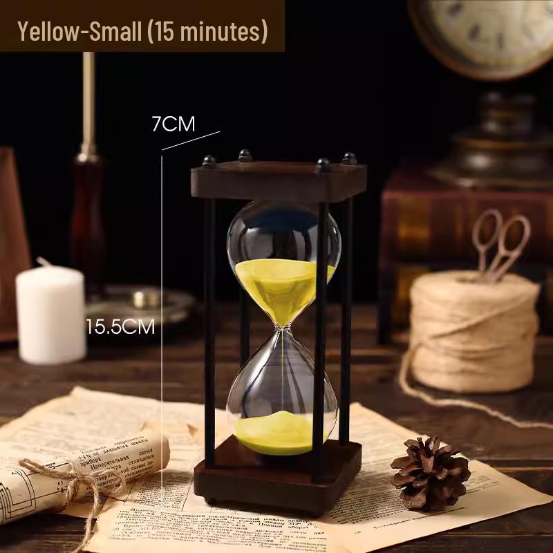 Retro kreativní přesýpací hodiny – ozdoba pro děti – 30/60 minut, design s tekutým pískem proti pádu