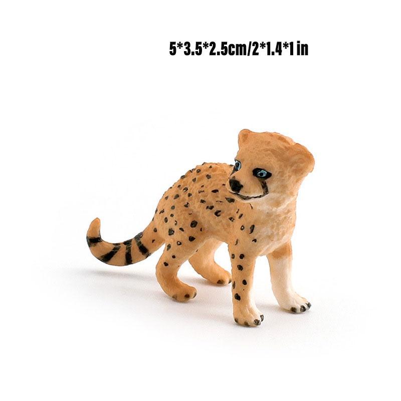 Realistic Leopard Model Toy Plastic Desktop Decoration 5-12.5cm Length 4-9.5cm Height