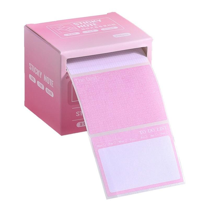 Gradient Color Pull Out Full Adhesive Sticky Notes Strong Viscosity For Student Office