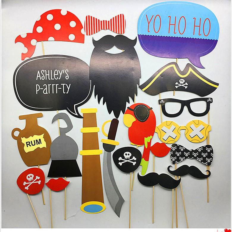 Halloween Photo Props: Single Party Handheld Mustache Expressions