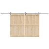 VidaXL Sliding Door Hardware Kit 213.5 Cm Black Steel, Sliding Door Hardware, Door Rail of 3295776