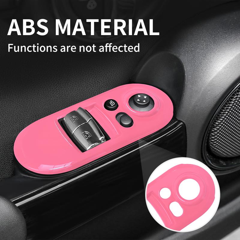 Car Window Lift Panel Decorative Shell For MINI COOPER S JCW F56 2014- ABS Car Window Button Interior Decoration Accessories