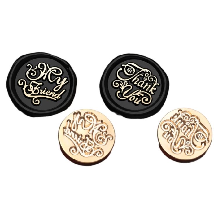 Envelope Emboss Wax Seal Stamp Head Removable Sealing Brasses Stamp Head Gift