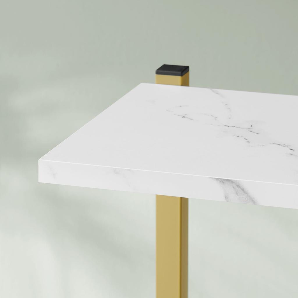 6-shelf flower stand - marble / gold legs