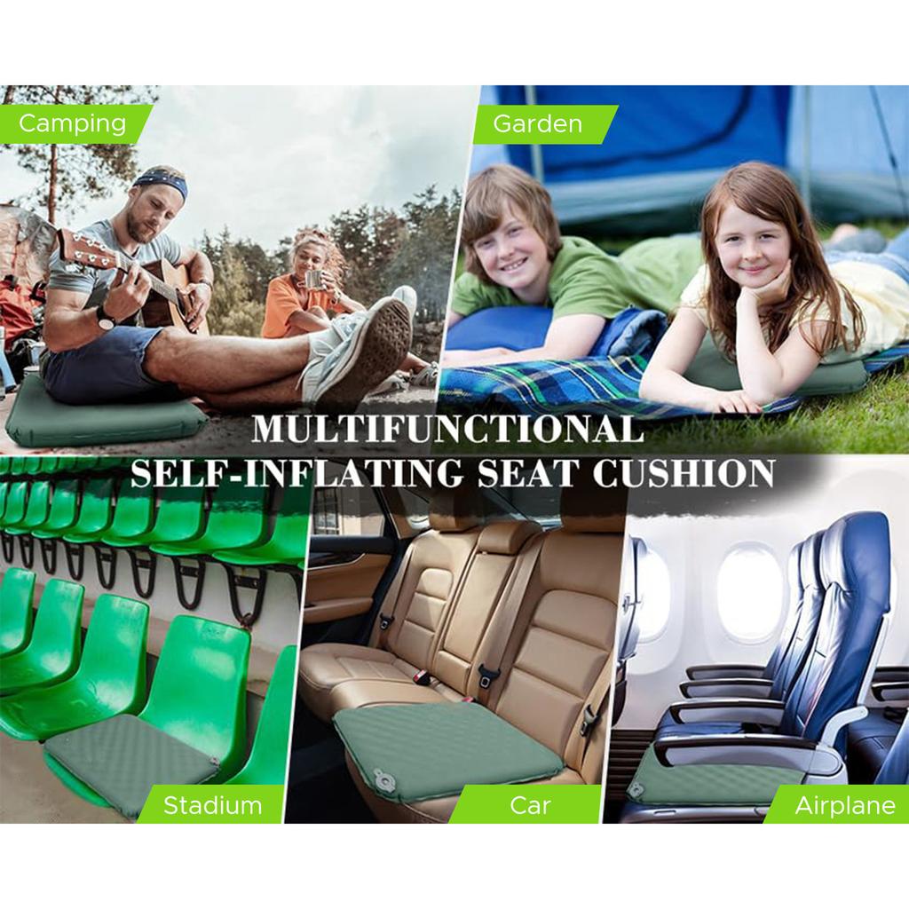 Tragbares selbstaufblasendes Sitzkissen 5 Sekunden automatische Aufblähung Campingmatte mit   Leichtes Reisekissen für Outdoor-Wandern Sport   Ch